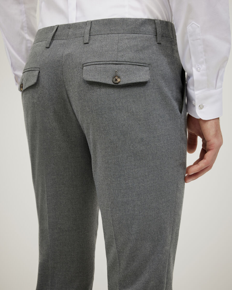Brushed Marle Tailored Pant, Mid Grey, hi-res